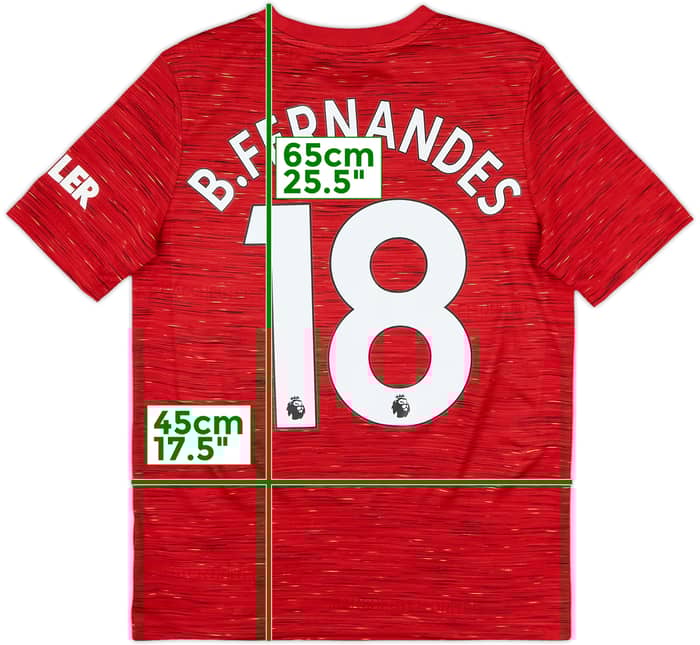 2020-21 Manchester United Home Shirt B.Fernandes #18 - 10/10 - (L.Boys)