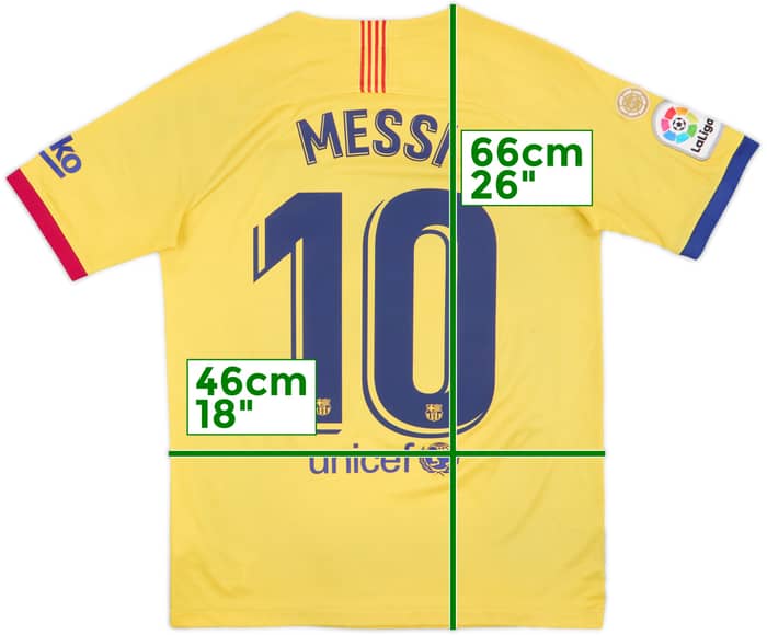 2019-20 Barcelona Away Shirt Messi #10 - 6/10 - (XL.Boys)