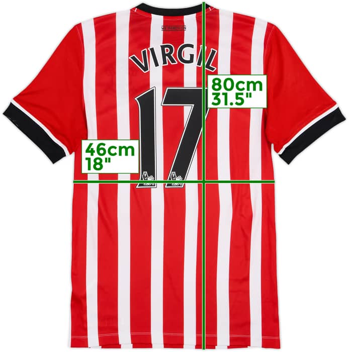 2016-17 Southampton Home Shirt Virgil #17 - 7/10 - (M)
