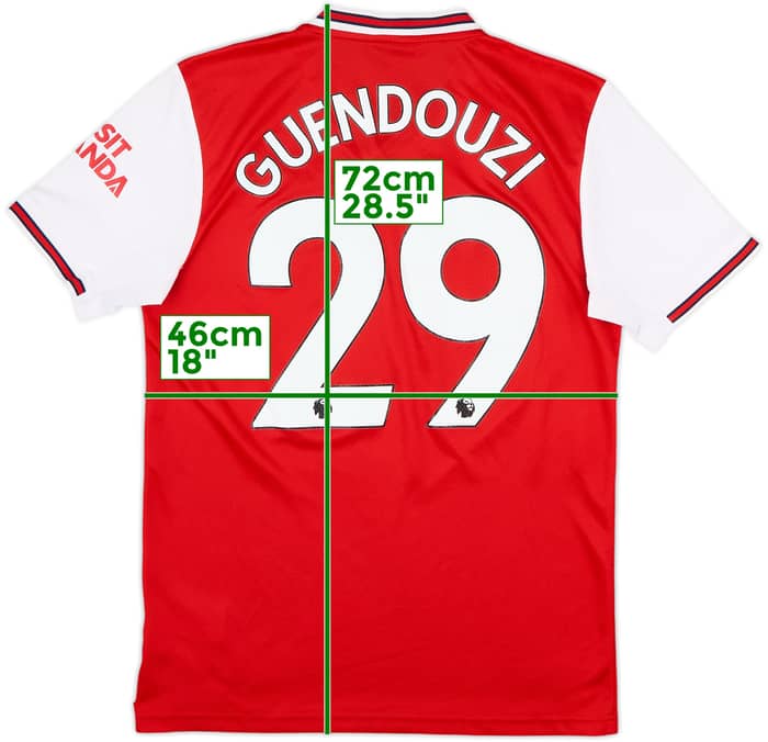 2019-20 Arsenal Home Shirt Guendouzi #29 - 9/10 - (S)