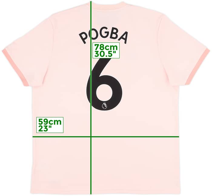 2018-19 Manchester United Away Shirt Pobga #6 - 9/10 - (XL)