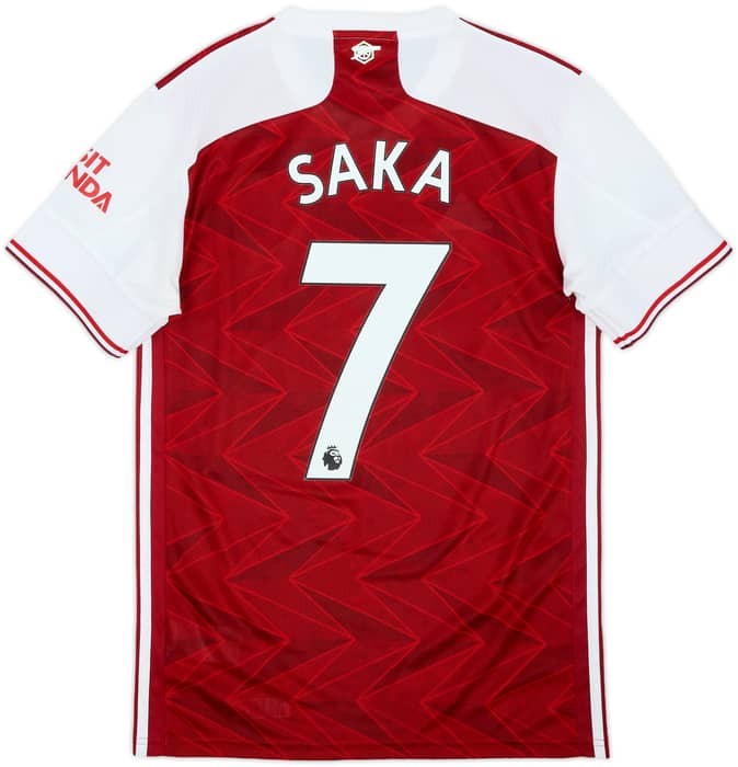2020-21 Arsenal Home Shirt Saka #7 - 8/10 - (S)