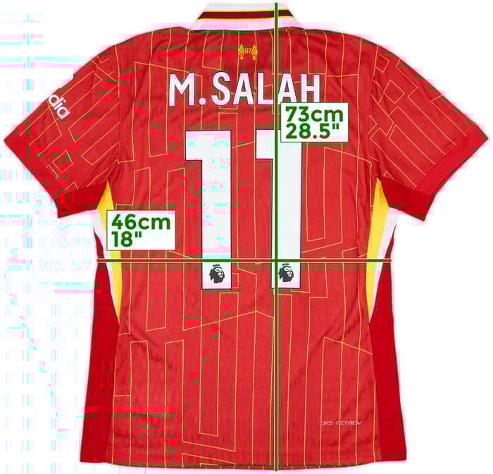 2024-25 Liverpool Authentic Home Shirt M.Salah #11 - 8/10 - (L)