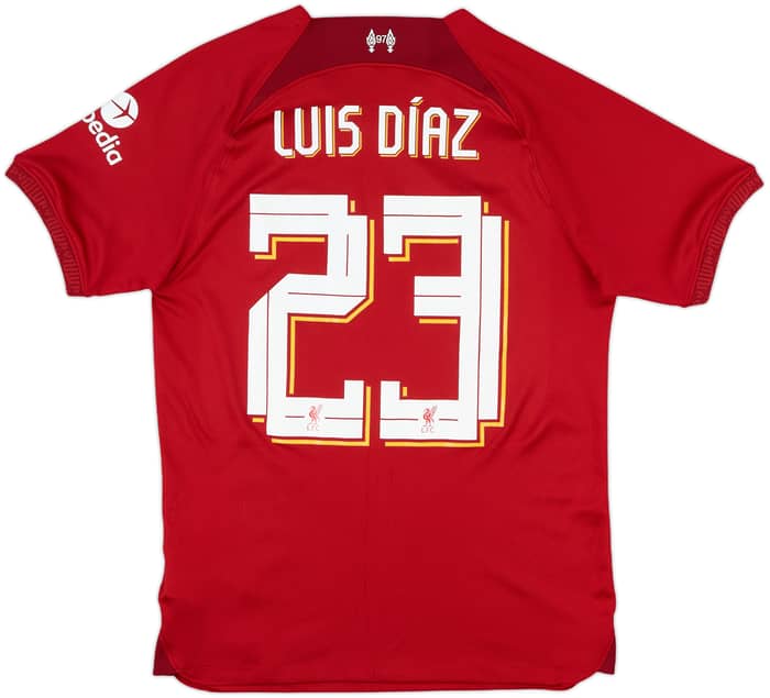 2022-23 Liverpool Home Shirt Luis Diaz #23 - 9/10 - (S)