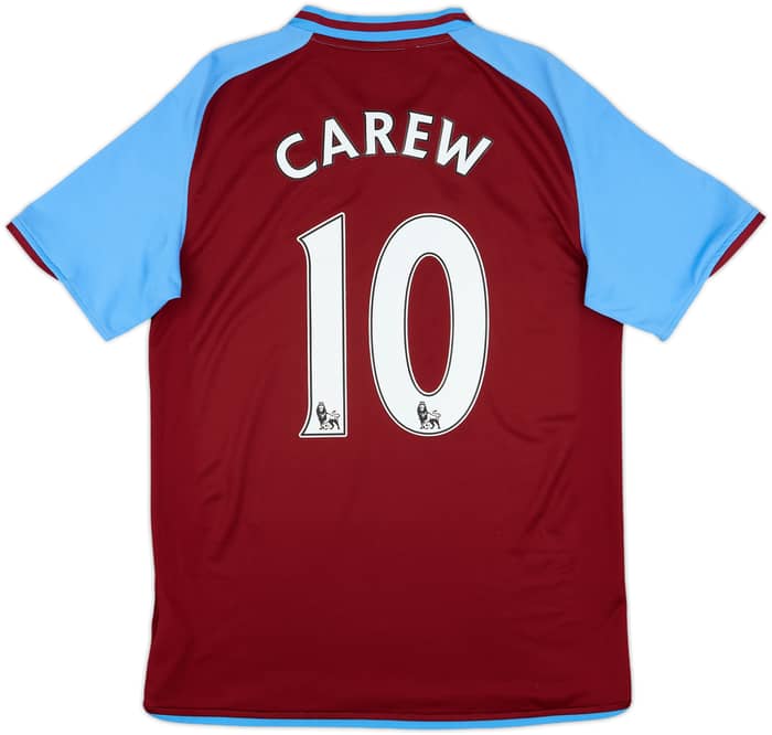 2009-10 Aston Villa Home Shirt Carew #10 - 9/10 - (S)