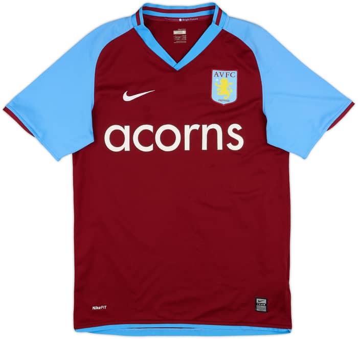 2009-10 Aston Villa Home Shirt Carew #10 - 9/10 - (S)