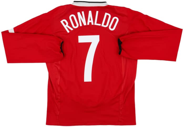 2004-06 Manchester United Home L/S Shirt Ronaldo #7 - 7/10 - (M)