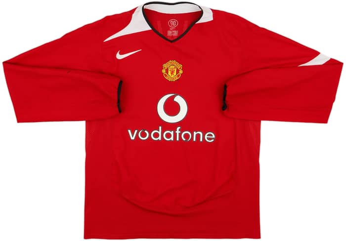 2004-06 Manchester United Home L/S Shirt Ronaldo #7 - 7/10 - (M)
