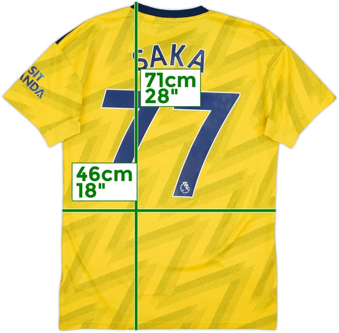 2019-20 Arsenal Away Shirt Saka #77 - 6/10 - (S)