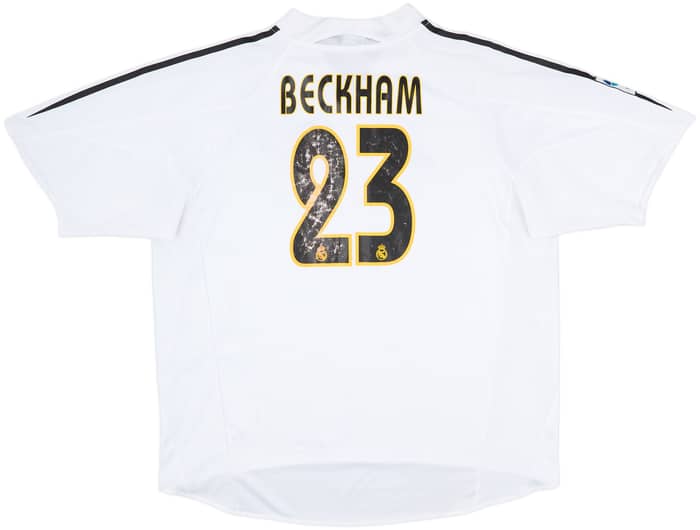 2004-05 Real Madrid Home Shirt Beckham #23 - 6/10 - (XXL)
