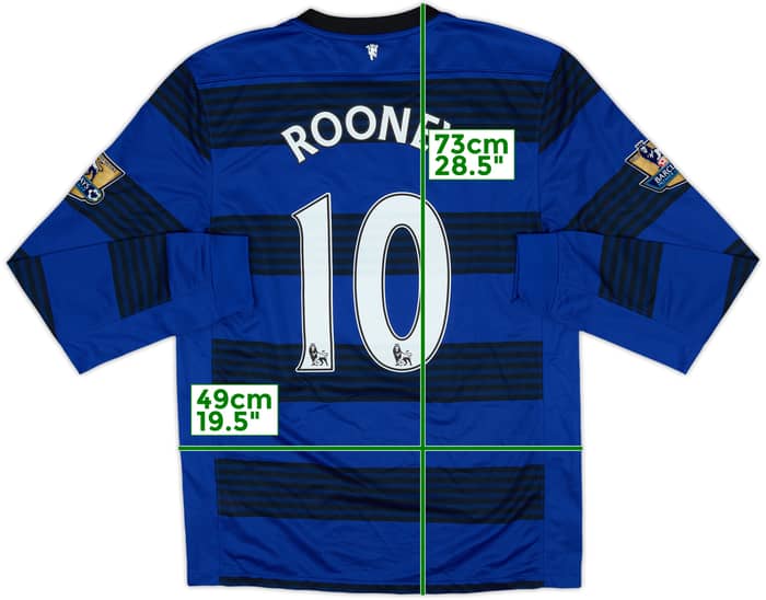 2011-13 Manchester United Away L/S Shirt Rooney #10 - 9/10 - (M)