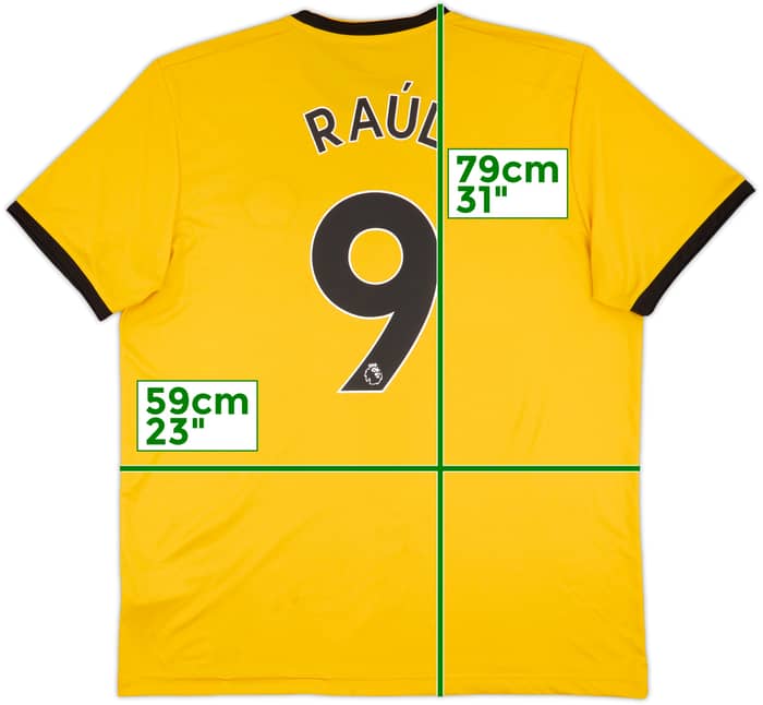 2018-19 Wolves Home Shirt Raul #9 - 7/10 - (XL)