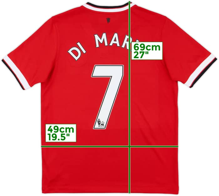 2014-15 Manchester United Home Shirt Di Maria #7 - 8/10 - (XL.Boys)