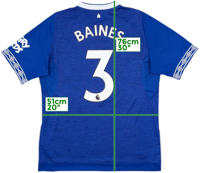 2018-19 Everton Home Shirt Baines #3 - 10/10 - (L)