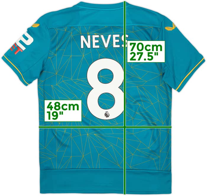 2022-23 Wolves Away Shirt Neves #8 - 8/10 - (M)