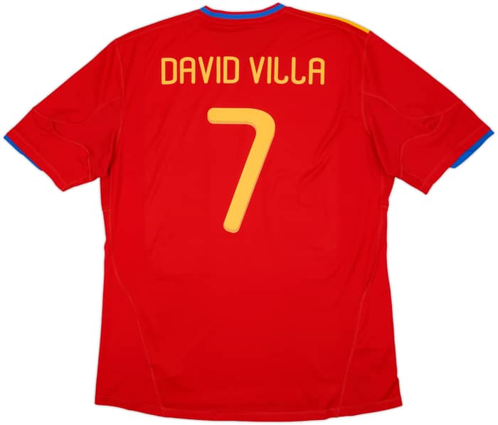 2009-10 Spain Home Shirt David Villa #7 - 7/10 - (XXL)