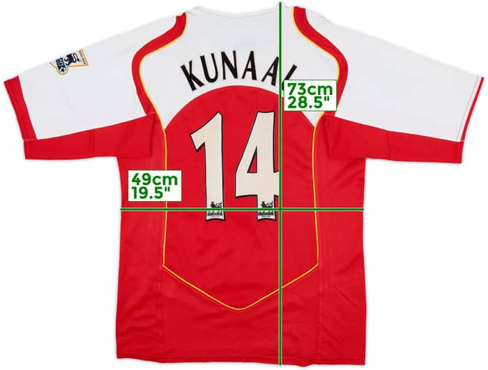 2004-05 Arsenal Home Shirt Kunaal #14 - 6/10 - (M)