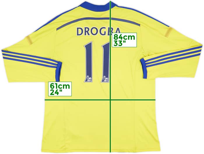 2014-15 Chelsea Away L/S Shirt Drogba #11 - 8/10 - (XXL)