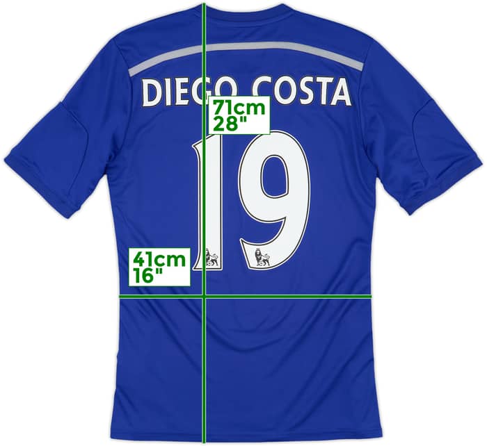 2014-15 Chelsea Home Shirt Diego Costa #19 - 9/10 - (S)