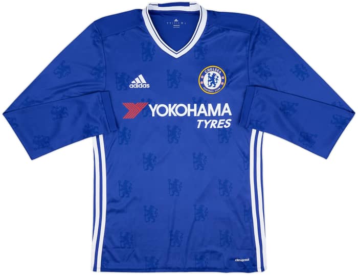 2016-17 Chelsea Home L/S Shirt David Luiz #30 - 8/10 - (S)