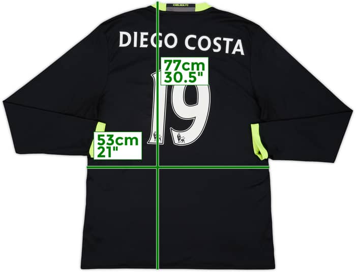 2016-17 Chelsea Away L/S Shirt Diego Costa #19 - 8/10 - (L)