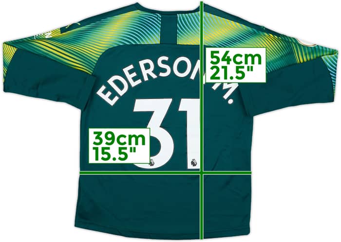 2019-20 Manchester City GK Shirt Ederson M. #31 - 9/10 - (S.Boys)
