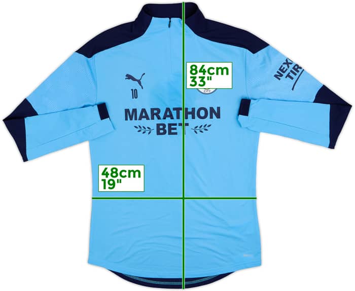 2020-21 Manchester City Player Issue Puma 1/4 Zip Drill Top #10 - 10/10 - (M)