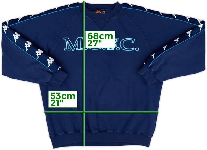 1997-99 Manchester City Kappa Sweat Top - 8/10 - (M)