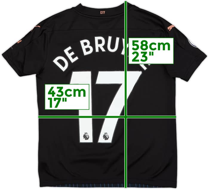 2020-21 Manchester City Away Shirt De Bruyne #17 - 10/10 - (M.Boys)