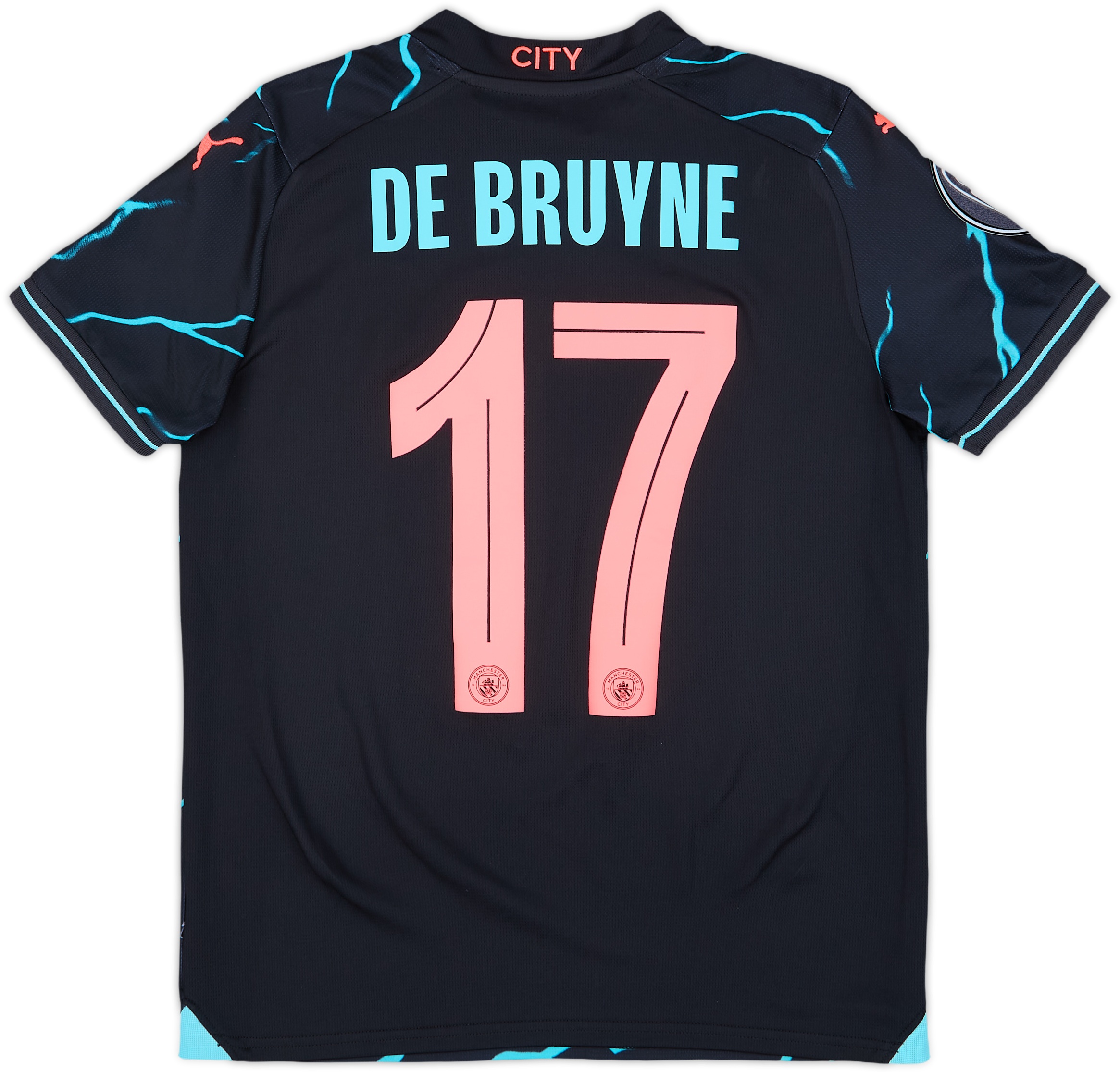 2023-24 Manchester City Third Shirt De Bruyne #17 - 10/10 - (L.Boys)