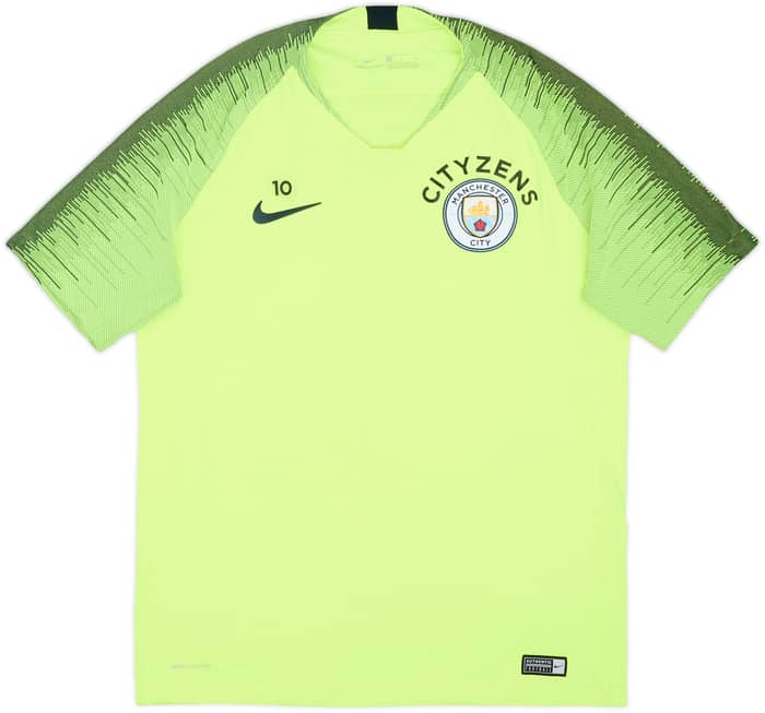 2018-19 Manchester City Player Issue Nike Training Shirt #10 (Aguero) - 8/10 - (M)