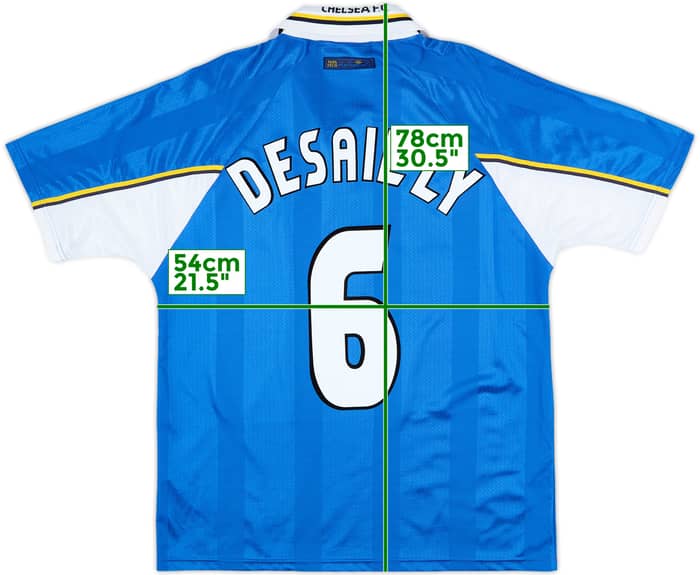 1997-99 Chelsea Home Shirt Desailly #6 - 9/10 - (L)
