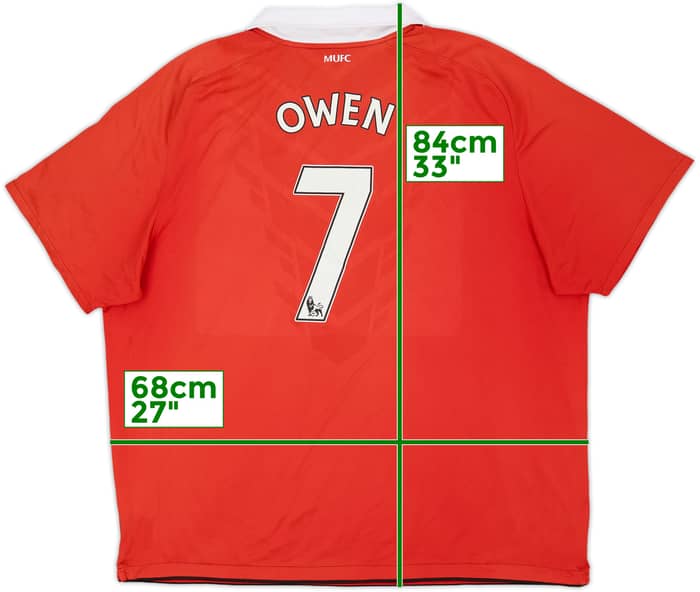 2010-11 Manchester United Home Shirt Owen #7 - 5/10 - (3XL)