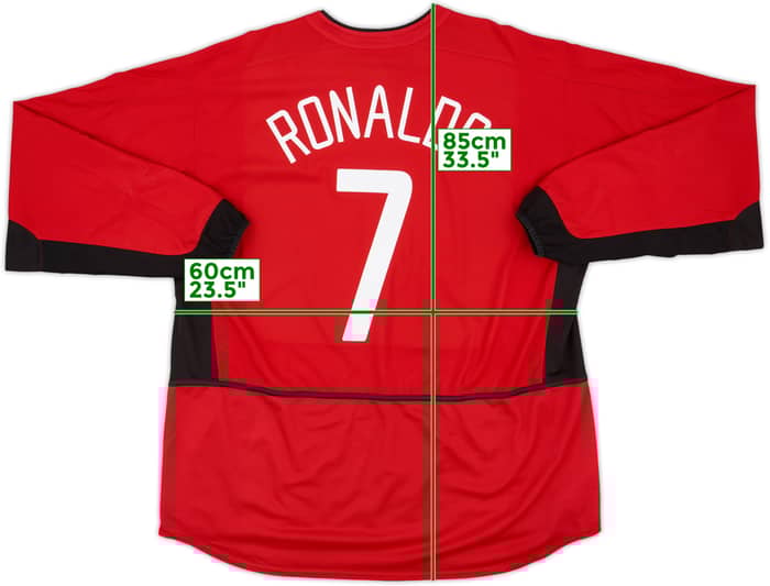 2002-04 Manchester United Home L/S Shirt Ronaldo #7 - 6/10 - (3XL)