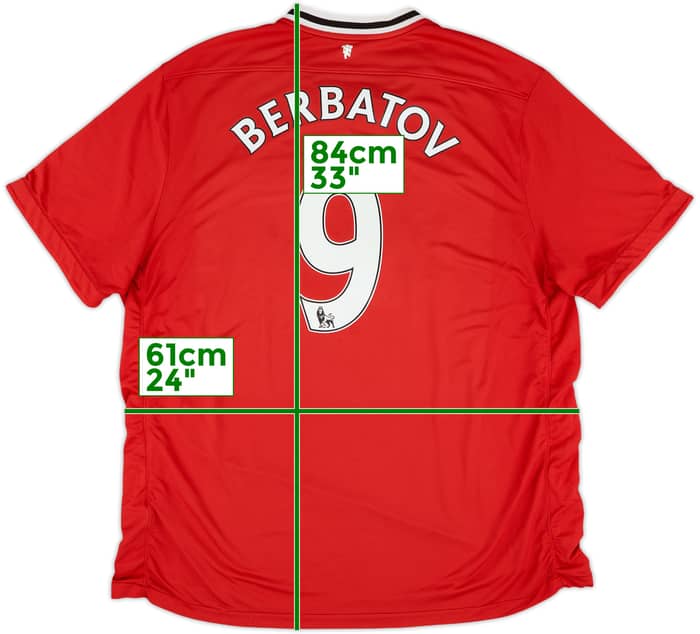 2011-12 Manchester United Home Shirt Berbatov #9 - 7/10 - (3XL)