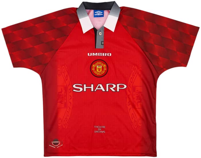 1996-98 Manchester United Home Shirt Beckham #10 - 9/10 - (L)