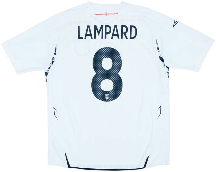 2007-09 England Home Shirt Lampard #8 - 6/10 - (XL)