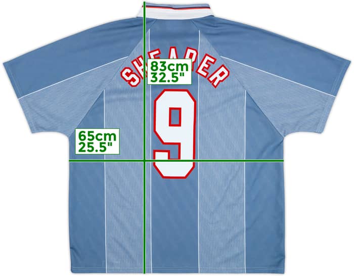 1996-97 England Away Shirt Shearer #9 - 9/10 - (XXL)