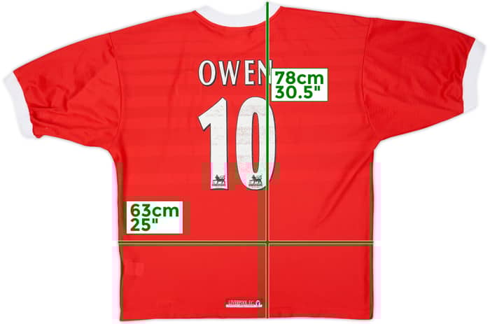 1998-00 Liverpool Home Shirt Owen #10 - 6/10 - (XL)