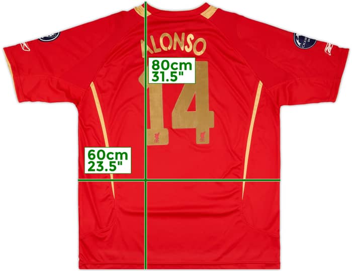 2005-06 Liverpool CL Home Shirt Alonso #14 - 5/10 - (XL)