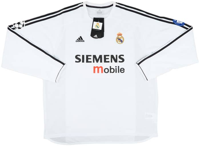 2003-04 Real Madrid Home L/S Shirt Beckham #23 (XXL)