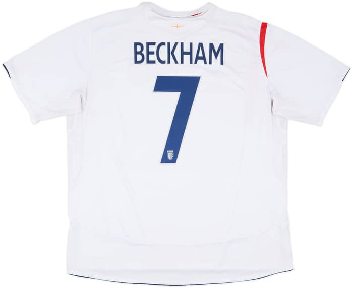 2005-07 England Home Shirt Beckham #7 - 7/10 - (3XL)