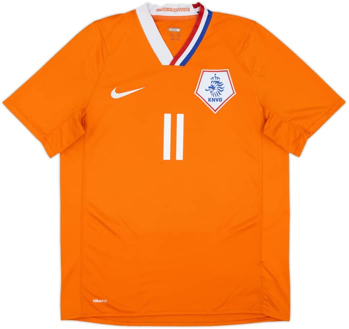 2008-10 Netherlands Home Shirt Robben #11 - 6/10 - (M)