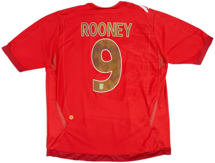 2006-08 England Away Shirt Rooney #9 - 4/10 - (XL)