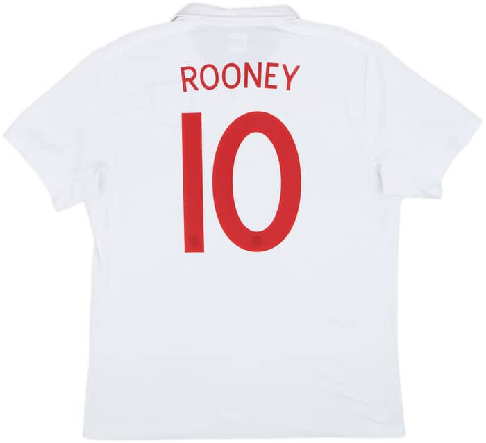2009-10 England 'World Cup South Africa 2010' Home Shirt Rooney #10 - 7/10 - (XL)