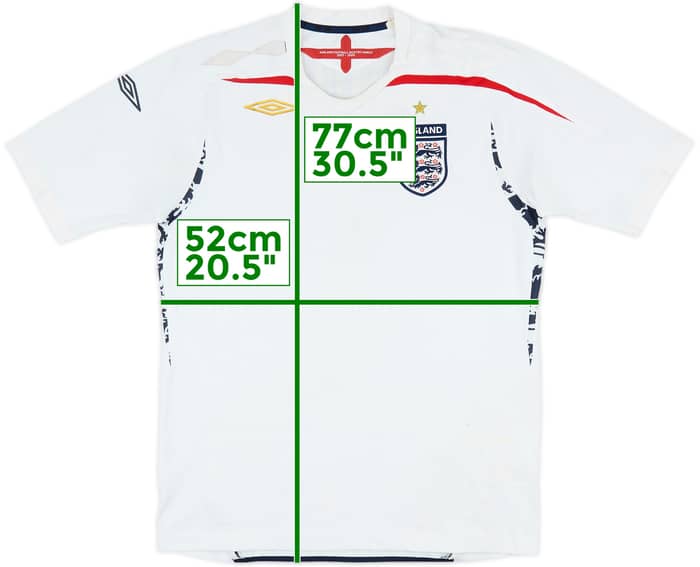 2007-09 England Home Shirt - 5/10 - (M)