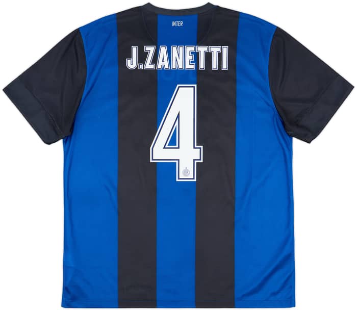 2012-13 Inter Milan Home Shirt J. Zanetti #4 - 7/10 - (XL)