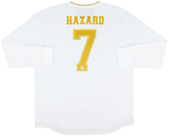 2019-20 Real Madrid Authentic Home L/S Shirt Hazard #7 (XL)