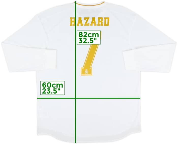 2019-20 Real Madrid Authentic Home L/S Shirt Hazard #7 (XL)