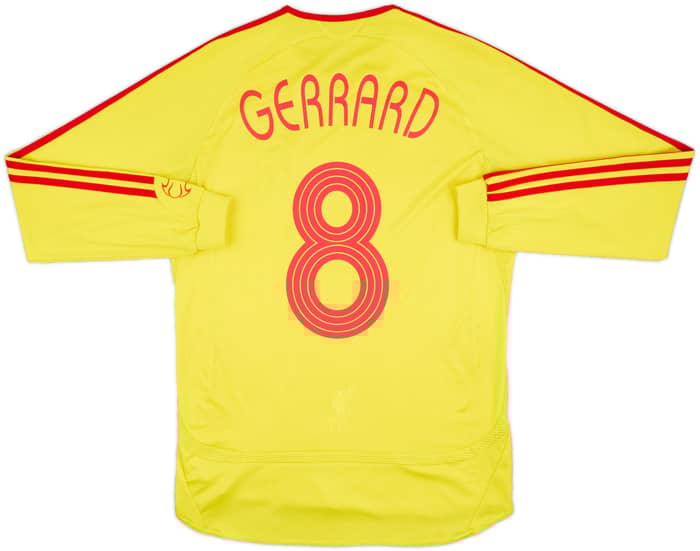 2006-07 Liverpool Away L/S Shirt Gerrard #8 - 9/10 - (S)